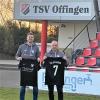 Fabian Knötzinger (links) und TSV-Abteilungsleiter Manfred Schuster werden zur neuen Saison zusammenarbeiten. Noch ist unklar, in welcher Liga dann Offingen spielen wird. Foto: Verein