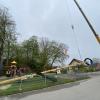 2021 wurde in Oberwittelsbach der einzige große Maibaum aufgestellt. Damals ohne Zuschauer. In diesem Jahr ist das wieder anders.