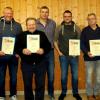 Auf der Jahreshauptversammlung des TSV Wolferstadt gab es einige Ehrungen. Das Bild zeigt (von links) Wolfgang Jaumann, Mario Fasshold, Alois Vogel (50 Jahre), Paul Wenninger, Michael Schalk, Manfred Schönmeier (50 Jahre) und Willi Kupies (50 Jahre).  	