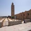 Die Koutoubia-Moschee in Marrakesch, bevor sie durch das Erdbeben wohl beschädigt wurde. 