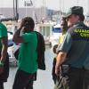 Migranten im Hafen von Algeciras: Sie wurden von einem Schiff in der Straße von Gibraltar gerettet. 