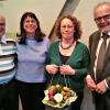 Dank und Abschied - Bürgermeister Klaus Habermann (rechts) und die Vorsitzenden des Aichacher Natur- und Umweltschutzbeirat Michaela Böck (Zweite von links) und Erich Eibl verabschiedeten Magdalena Federlin als Vorsitzende