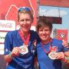 Carola (links) und Theresa Wild waren mit ihren Leistungen bei der Challenge-WM in Samorin sehr zufrieden. 