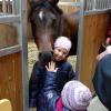 Den Tieren ganz nah kommen Kinder auf dem Erlebnisbauernhof. Viktoria und Josefa Scherer haben keine Angst vor großen Pferden.