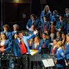 Fulminantes Frühjahrskonzert der Stadtkapelle Rain:  Dirigent Andreas Nagl freute sich mit seinen Musikerinnen und Musikern sichtlich über die gelungene Aufführung und die Begeisterung des Publikums.