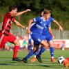 Illertissens Philipp Strobel (hier am Ball gegen den FC Ingolstadt II) wird lange ausfallen. Er hat sich den Mittelfuß gebrochen. In den letzten Spielen hatte er zu den stärksten Illertissern gehört. 	