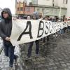 Demo gegen Abschiebung am Augsburger Moritzplatz im März 2017.