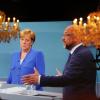 Festliche Beleuchtung im Übertragungsraum der Fernsehstudios Berlin-Adlershof: Nach der Debatte gegenMartin Schulz jedoch lag Angela Merkel in den Umfragen vorne.