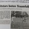 Weltstars boten Traumfußball: Ein Auszug aus der Neuburger Rundschau vor 25 Jahren. Die Uwe-Seeler-Traditionself gastierte damals zum Jubiläum in Rohrenfels. 