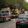 Für eine Demonstration zur Abschaffung der Stellplätze an der Rosenaustraße wurden fünf Autos abgeschleppt.