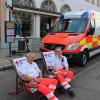 Sabine Jakob und Sabrina Buchholz vom Bayerischen Roten Kreuz sind gut auf Hitzenotfälle vorbereitet.