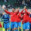 Heidenheims Tim Kleindienst (Mitte) ist aktuell bester Torschütze der 2. Liga und einer der Gründe dafür, warum sein Klub vor dem Aufstieg in die Bundesliga steht.