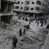 Ein zerstörter Straßenzug im syrischen Ost-Ghuta. Der UN-Sicherheitsrat fordert nun eine 30-tägige Feuerpause.