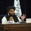 Inzwischen weltberühmt: Taliban-Sprecher Zabihulla Mujahid hat die neue Regierung verkündet.
