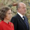 Spaniens König Juan Carlos und Königin Sofia haben vor einem halben Jahrhundert geheiratet. Foto: Emilio Naranjo dpa