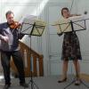 Das Violin-Duo Klaus und Jelena Nerdinger erfreute die Zuhörer in der Orangerie mit klassischen Melodien.  	