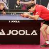 Timo Boll (vorne) könnte auch am Sonntag in Pfaffenhofen wieder für Düsseldorf aufschlagen, vielleicht erneut gegen Neu-Ulms Russen Lev Katsman. 	