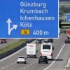 Die A8-Anschlussstelle in Günzburg in Richtung Stuttgart wird am Montag, 6. Mai, gesperrt. 