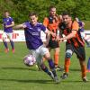 Der TSV Wemding (violette Trikots) verlor nicht nur das Topspiel gegen Verfolger Maihingen, sondern dadurch auch noch die Tabellenführung der Kreisliga Nord.  