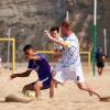 Patrick Eckers (rechts), der vor wenigen Wochen seine aktive Fußballkarriere beim TSV Mindelheim beendet hat, nahm mit den Bavaria Beach Bazis aus München am Euro Winners Cup der europäischen Beachsoccer-Szene teil.  