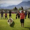 Indigene haben sich im kanadischen Kamloops zu einem Ritual für Verstorbene versammelt. 