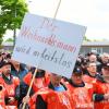 Im Mai streikten Hunderte Beschäftigte der Firma Wanzl. 