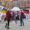 Viele Besucher aus Mindelheim und Umgebung haben sich die italienischen Fahnenschwinger am zweiten Frundsbergfest-Wochenende angeschaut.