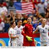 Schlussjubel nach dem Sieg über Nigeria: Meghan Klingenberg, Ali Krieger, Hope Solo und Becky Sauerbrunn.