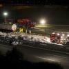 Unfall mit einem Gefahrguttransporter auf der A8 bei Stuttgart