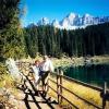 Valentin und Johanna Schiefele aus Breitenthal am Karer See in den Dolomiten im Oktober 1998. 