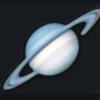Sturm auf dem Saturn: Der kleine weiße Punkt im unteren rechten Viertel des Planeten hat die Dimensionen unserer Erde. 