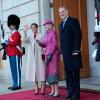 Königin Margrethe von Dänemark (M), König Felipe VI. von Spanien (2.v.r) und Königin Letizia (2.v.l) von Spanien werden sich im Schloss Amalienborg besprechen.