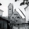 1953 hatte die Pfarrkirche St. Michael noch das provisorische Dach, wie der Blick von Kroen zeigt. 