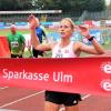 Einstein-Marathon 2021: Mararthon-Siegerin Verena Cerna vom SV 
Tomerdingen, nach 2:48,57 Stunden permanentem Laufen im Ziel.
