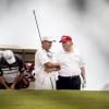 Schön, wenn man so viel Freizeit hat: Donald Trump während einer Runde Golf auf dem Trump International Golf Club in West Palm Beach.