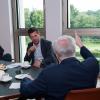 Chefredakteur Gregor Peter Schmitz (Mitte) und Chef vom Dienst Rudi Wais führten das Gespräch mit dem Bundesinnenminister und CSU-Vorsitzenden Horst Seehofer am Dienstag in Berlin.