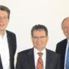 In Ulm dabei: (von links) Dr. Markus Blume (Mitglied des Landtags), Theo Karmann, Prof. Dr. Hans-Peter Niedermeier  