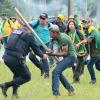 Anhänger des ehemaligen brasilianischen Präsidenten Bolsonaro gerieten in der Hauptstadt mit Polizisten aneinander. 