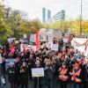 Proteste vor der Konzernzentrale in München: Osram-Beschäftigte befürchten einen Stellenabbau.