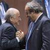 Uefa-Präsident Michel Platini (rechts) gilt als aussichtsreichster Favorit auf die Nachfolge von Fifa-Boss Joseph Blatter.