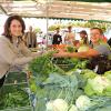 Die bayerische Landwirtschaftsministerin Michaela Kaniber (links) ließ sich auf dem Neuburger Wochenmarkt von Silke Koch-Fürst die Selbstvermarktung aus Joshofen erklären. 