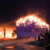 In Edelstetten brannte eine Maschinenhalle komplett nieder.