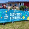 Sie freuen sich auf das Lechside Festival in Landsberg: (von links) KJR-Vorsitzende Birgit Geier, ihre Stellvertreterin Nicole Boywitt und KJR-Geschäftsführer Stefan Ehle.