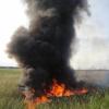 Nach dem Aufprall ging der Zeppelin völlig in Flammen auf. dpa