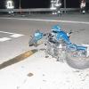 Die Harley Davidson wurde bei dem Zusammenstoß total beschädigt.