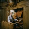 Willibald Guggenmos - auf dem Bild noch an "seiner" Orgel in der Kathedrale von St. Gallen.