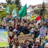 Ein Bündnis aus Umweltverbänden, Klimagruppen und lokalen Initiativen hatte zur Demonstration am Tagebau Nochten in der Lausitz aufgerufen. Hunderte Menschen kamen.