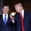 US-Präsident Donald Trump und der chinesische Präsident Xi Jinping im Anwesen des Präsidenten in Mar-a-Lago.