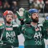 Auch in Augsburg beginnt bald wieder die Eiszeit mit Spielmacher Drew Leblanc (links) und Verteidiger Brady Lamb.