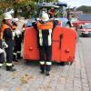 Rege Betriebsamkeit herrschte bei den acht Burgheimer Feuerwehren nach der Alarmierung zu einer Großübung in Ortlfing.